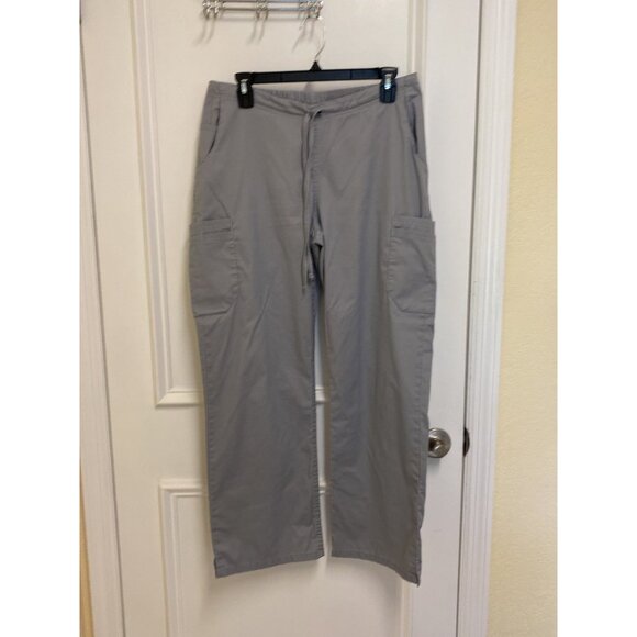 Butter Soft Stretch Ladies Platinum Grey Silver Scrub Set Size Medium & Med Pet - Picture 5 of 12